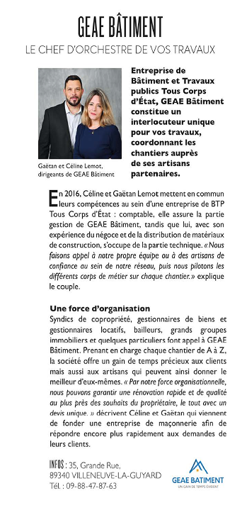 Article de GEAE Bâtiment - Expert en rénovation